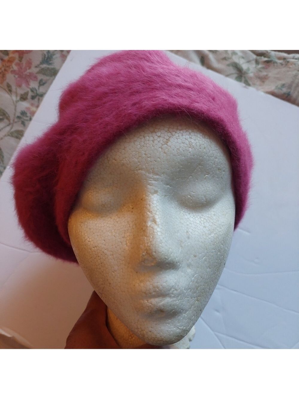 Vintage* Alia Pink Angora Tam